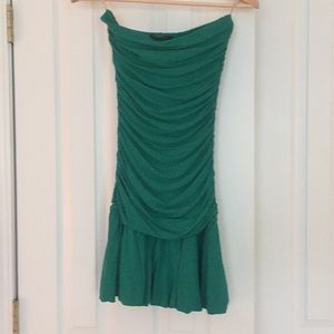 Green XS BCBGMaxAzria strapless dress